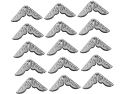 40 Protège - Coins Métalliques Vintage 14mm Argentés Para Álbuns Foto Scrapbooking Dossiers Protège - Angles