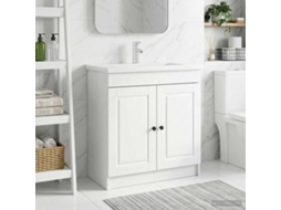 Vidaxl Armário De Banheiro Embaixo Da Pia Branco 78,5 X 37,5 X 81 Cm