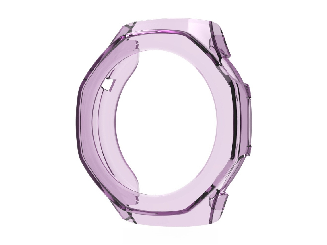Capa Para Huawei Watch Gt5 Pro 46mm Com Proteção Lateral, Em Tpu Macio E Flexível. Roxo Hexinyigjly