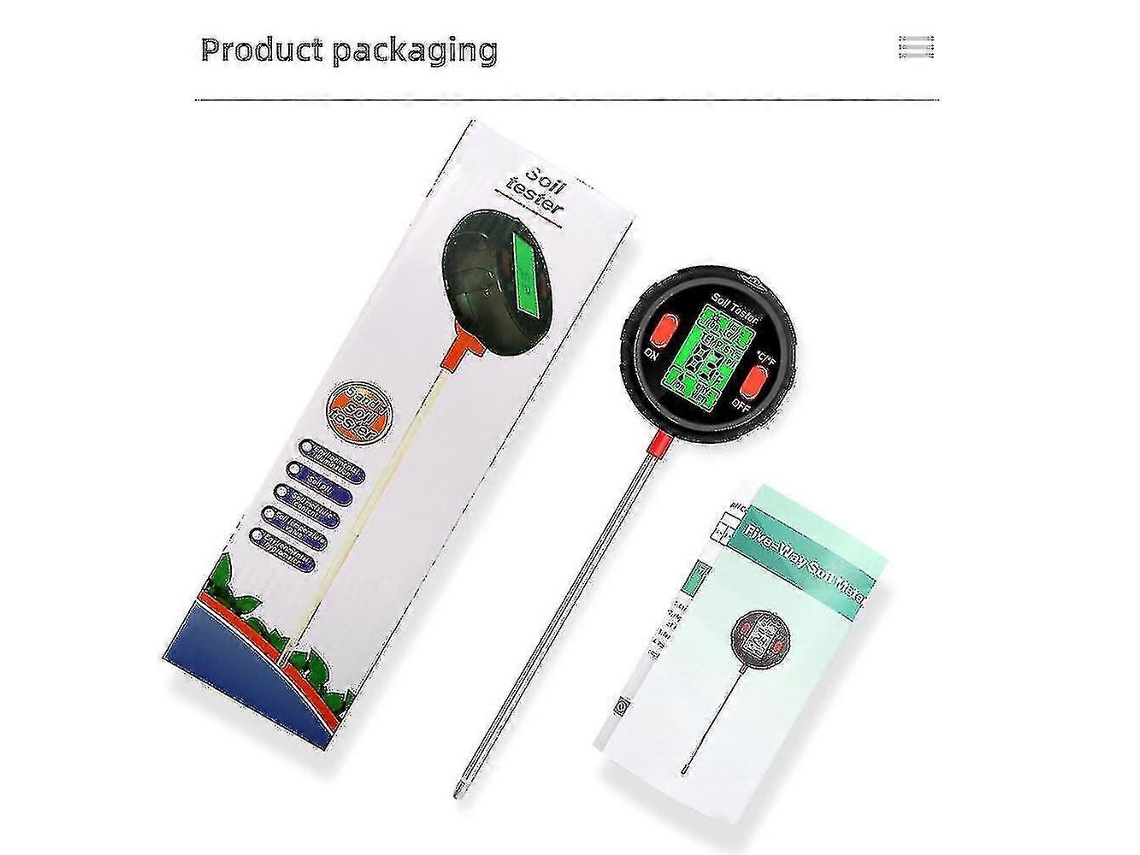 Medidor De Ph Do Solo Digital 5 Em 1 Umidade Níveis Temperatura Intensidade Da Luz Solar Vegetal Tangrui Slowmoose