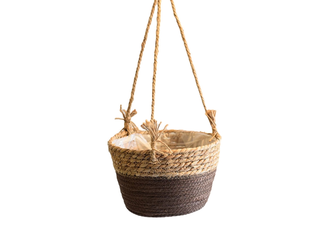 Cesta De Flores Tecida Decorativa Multipropósito