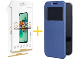 Kit Capa e 2 Películas Samsung Galaxy A52s SKYHE Gandy Flip (Azul)