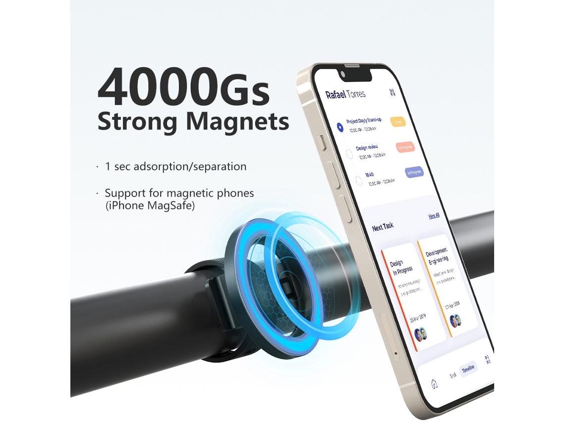 Novo Suporte Magnético Magsafe Para Carrinho De Compras, Alça De Academia, Suporte Magnético Portátil Para Celular No Braço.