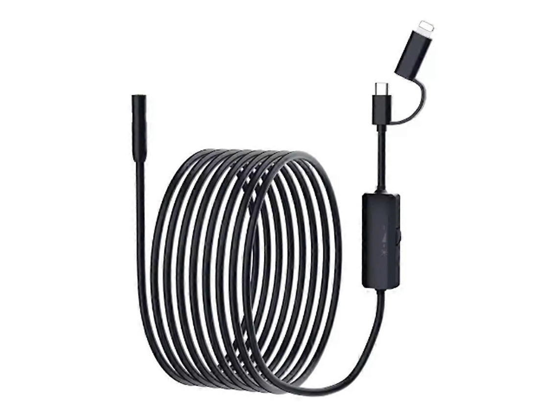 Câmera Endoscópica de 8 Mm 2 em 1, Mini Câmera de Inspeção Tipo C, Ip67 TAISHENGDA