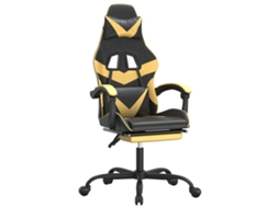 Cadeira de gaming VIDAXL Preto Couro Artificial (57.5x59.5x131 cm)