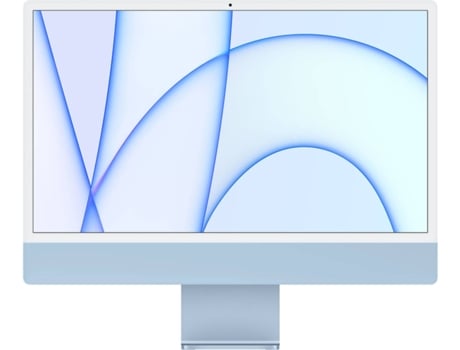 iMac APPLE MGPK3PO/A - Azul (24'' - Apple M1 - RAM: 8 GB - 256 GB SSD PCIe - GPU 8-core)
