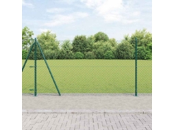 Vidaxl Cerca De Cadeia Com Base De Concreto 25 X 1,2 M Verde Malha