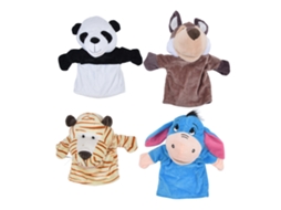 Rebe-conjunto De 4 Marionetas De Mano Animales Con Boca Móvil Juguete Interactivo Para Niños Juguete De Mano Animal