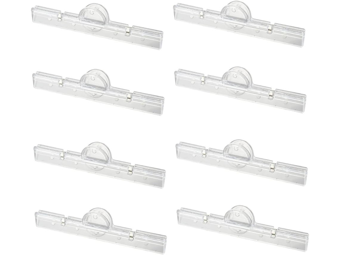 Clips de mesa Tofficu, práticos e duráveis, transparentes, para diversos materiais de escritório, 2 unidades x 4
