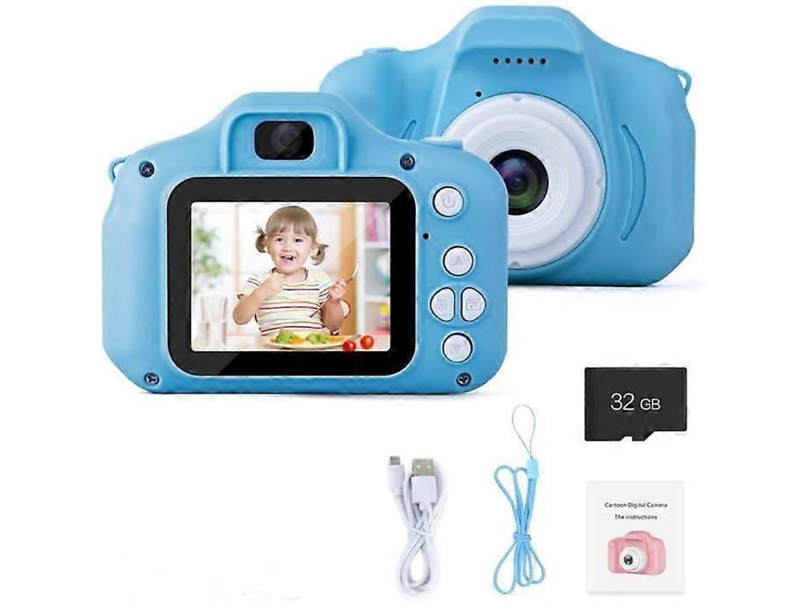 Câmera Infantil Mini Câmera Digital Hd 32 Gb Gravação de Vídeo Azul TAISHENGDA