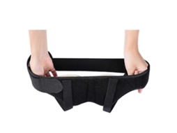 Suporte Para Hérnia Inguinal Masculina Ajustável Faixa Para Hérnia Intestinal Delgada Almofada De Espuma De Poliuretano Preta G Slowmoose