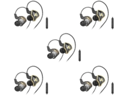 Lote De 5 Fones De Ouvido Intra - Auriculares Com Prêmio Jack 3, 5 Mm Anti - Ruído, De Ouvido Esportivos