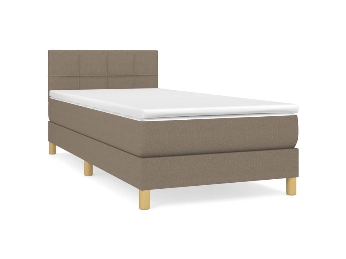 Box Spring Bed, Box Spring Beds Vidaxl Cinzento-acastanhado Tecido (100 X 200 Cm)