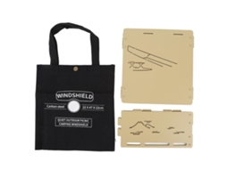 Protector de Vento para Fogão de Camping Plegável com Saco Khaki