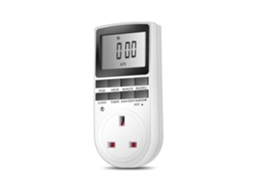 Tomada digital programável AQUAFORGE 230 V 13A para 7 dias ou 12/24h