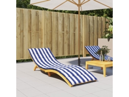 Vidaxl Almofadão P/ Espreguiçadeira Tecido Oxford Riscas Azul/branco