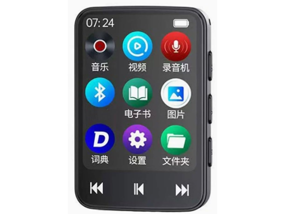 Lecteur Mp3 64 Go Mp4 Écran Bluetooth Bluetooth 5.0 5.0 64 Go Portable 1, 8 Pouce, Lecture Vidéo Livre Pour