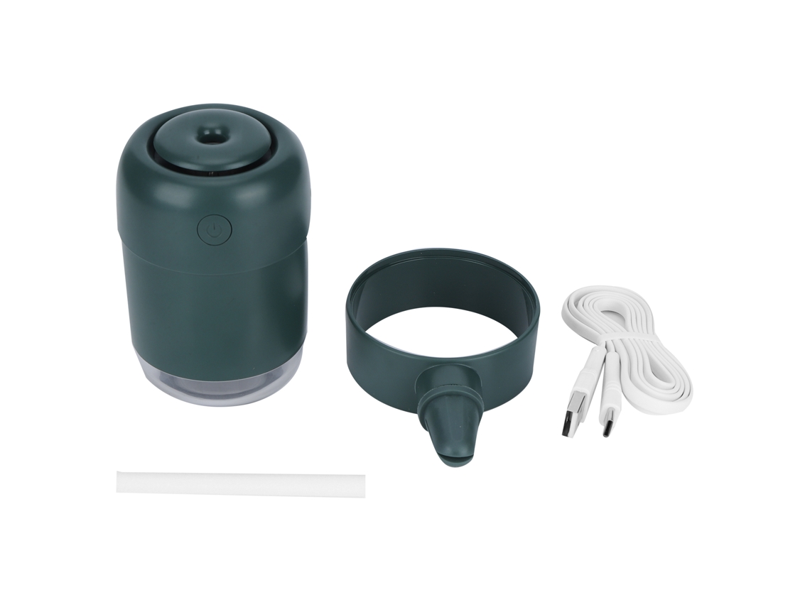 Laxiscreed Umidificador De Carro Com Luz De Noite, Borrifador Ajustável Em Dois Marchas, Usb Powered Verde