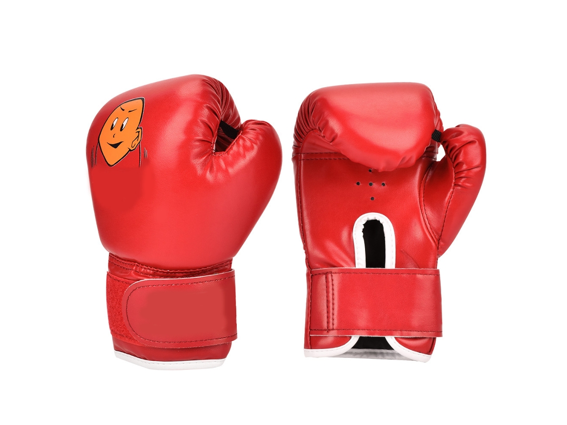 Luvas de boxe infantis em couro PU para treino e sparring (vermelhas) 2026