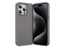 Capa De Celular Tpu Acrílica Com Textura De Fibra De Carbono E Toque De Pele