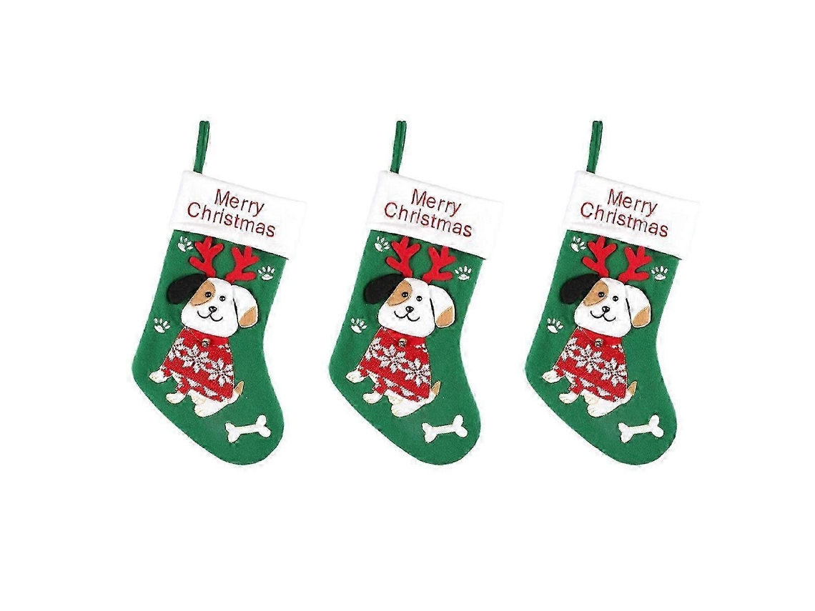 Meias De Natal Fofas Com Pingente De Cachorrinho Decoração De Natal Adorável Para Casa E Celebrações Festivas. Loja Olysi