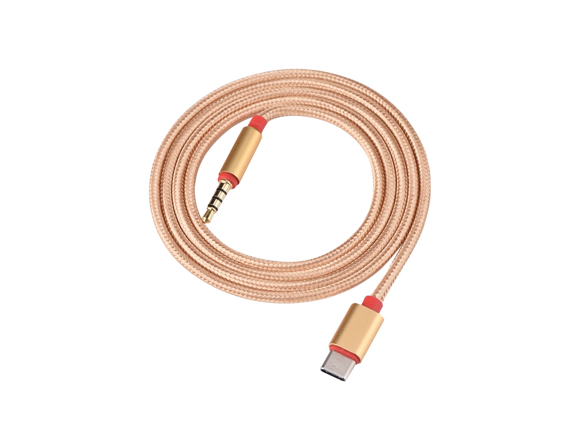 Cabo Adaptador de Áudio Type c para 3,5mm EOOCOO para transmissão de áudio