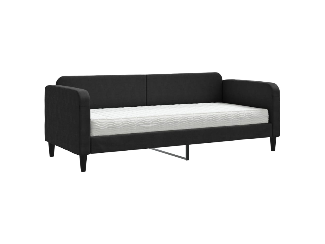 Daybed With Mattress, Daybeds With Mattresses Vidaxl Preto Tecido (80 X 200 Cm)