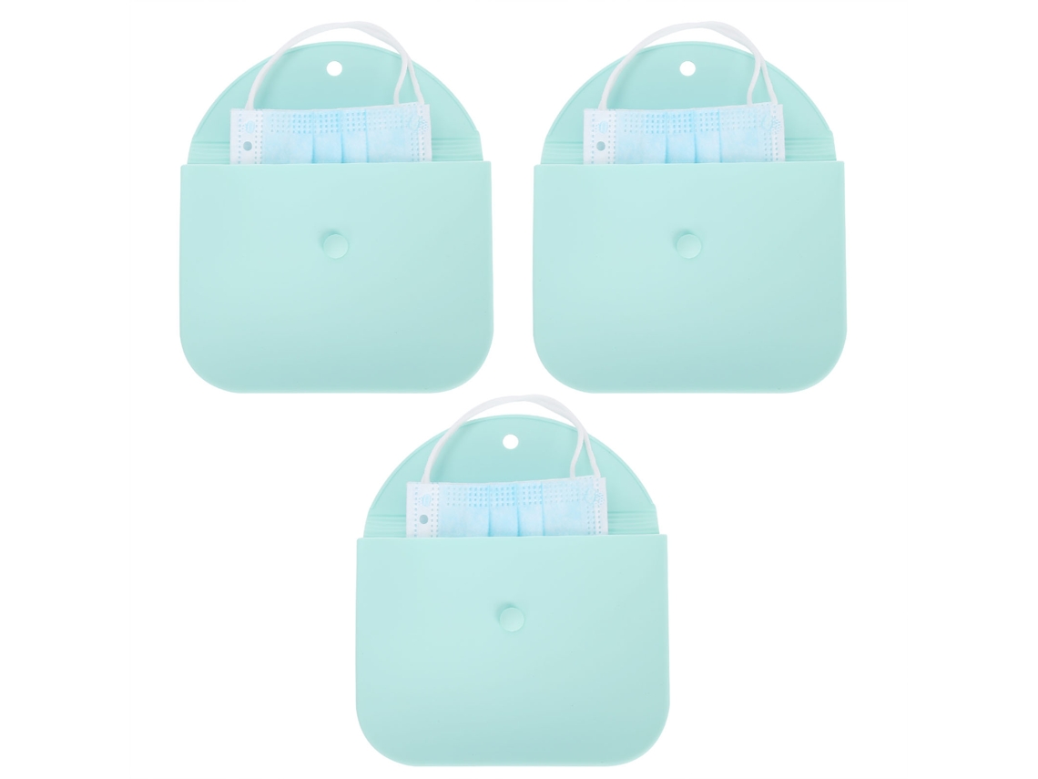 Eyf 3pcs Bolsa de Armazenamento para Máscaras Silicone Reutilizável Portátil Anti poeira Verde