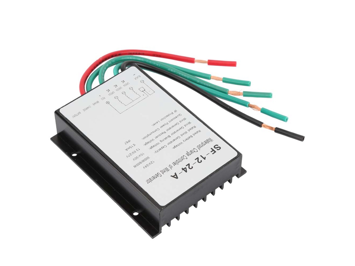 Controlador Regulador De Carga Para Turbina Eólica Impermeável 12v/24v 300w/600w