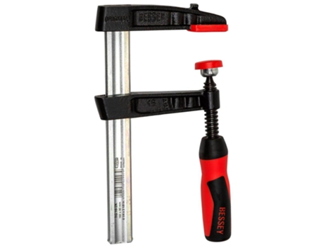 Bessey TG25-2K Screw Clamp - 9.84/4.72 Inch Cast Iron, Black/Red/Silver, 6000N Force