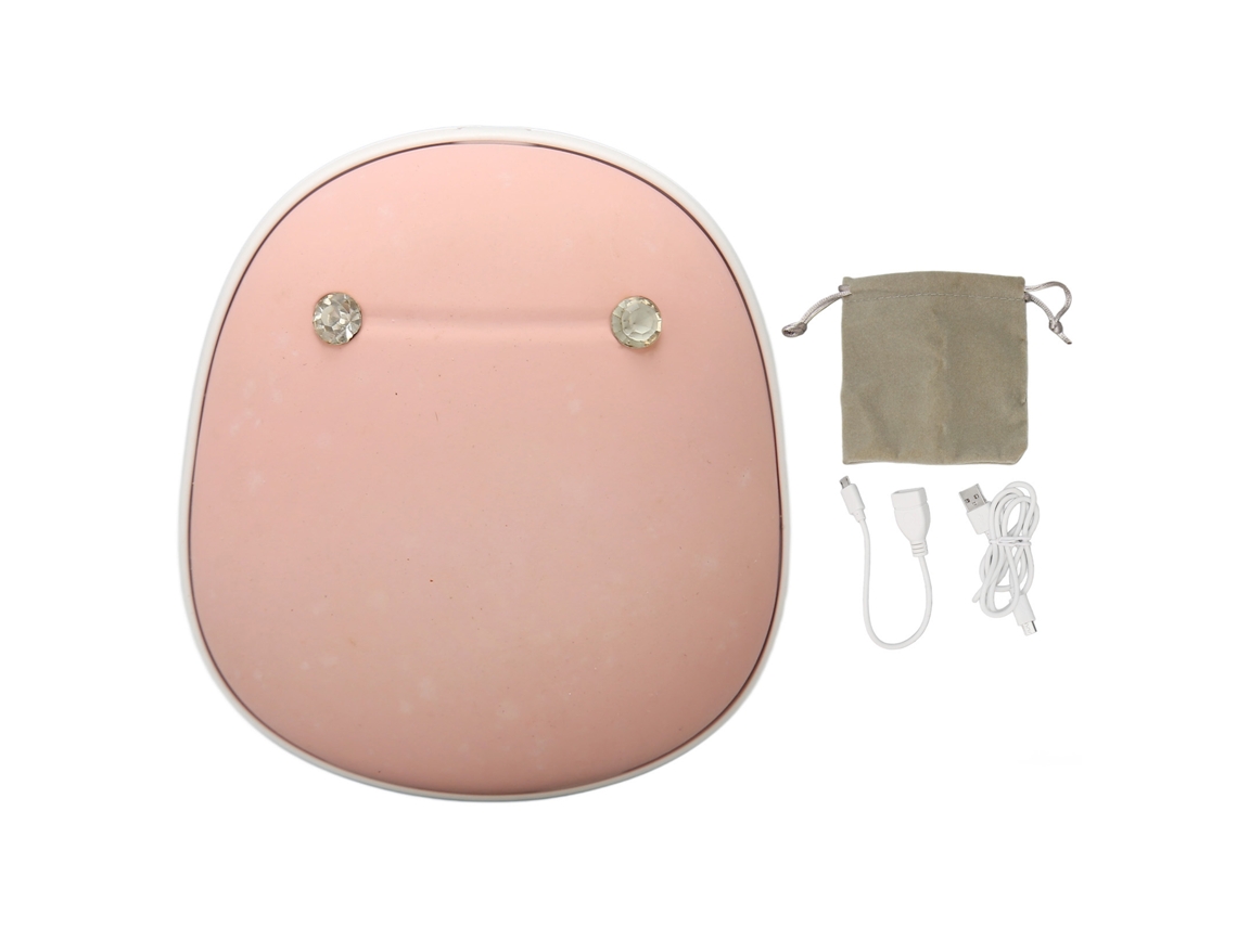 Aquecedor de Mãos Usb Recarregável Rosa 6 8h 50 55°c