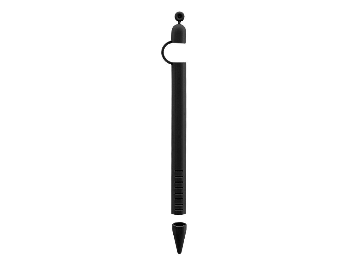 Estojo De Lápis De Seis Lados Em Silicone Leve Anti-perda E Anti-derrapante Para Apple Pencil Preto