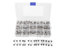 Kit de Fusíveis de Vidro 5x20mm 0,1a 30a 150 Peças com Isolamento e Retardante de Chamas