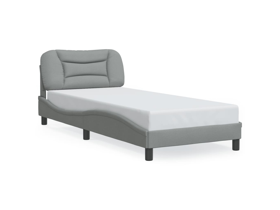 Bed Frame, Bed Frames Vidaxl Cinzeto Tecido (90 X 200 Cm)