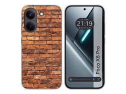 Capa Tumundosmartphone De Silicone Para Xiaomi Poco X8 Pro 5g Com Design De Tijolos 4 Desenhos