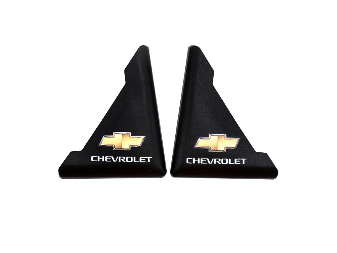 Lurelia Capa Para Canto De Porta Carro Chevrolet Preta Snap On (pacote Com 2)