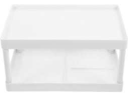 Prateleira De Armazenamento Para Banheiro Com Duas Camadas, Feita De Plástico Impermeável E Com Design Removível, Para