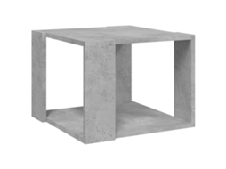 Mesa de Centro 40x40x30 cm Madeira Processada Cinza Cimento MAISON EXCLUSIVE