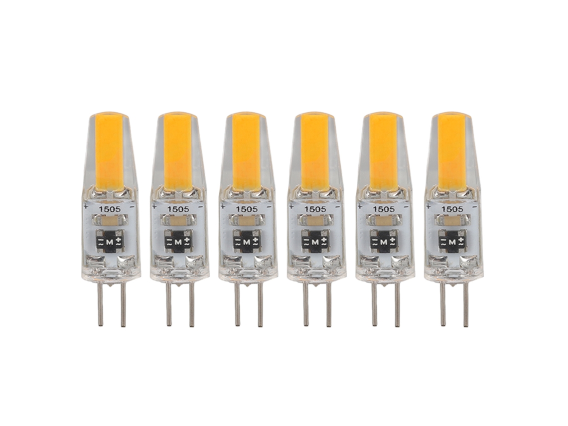 Rebe-6 Peças De Lâmpada Led G4 Regulável 2w 180lm Para Lâmpada De Mesa Parede Candelabro 120v Substituição