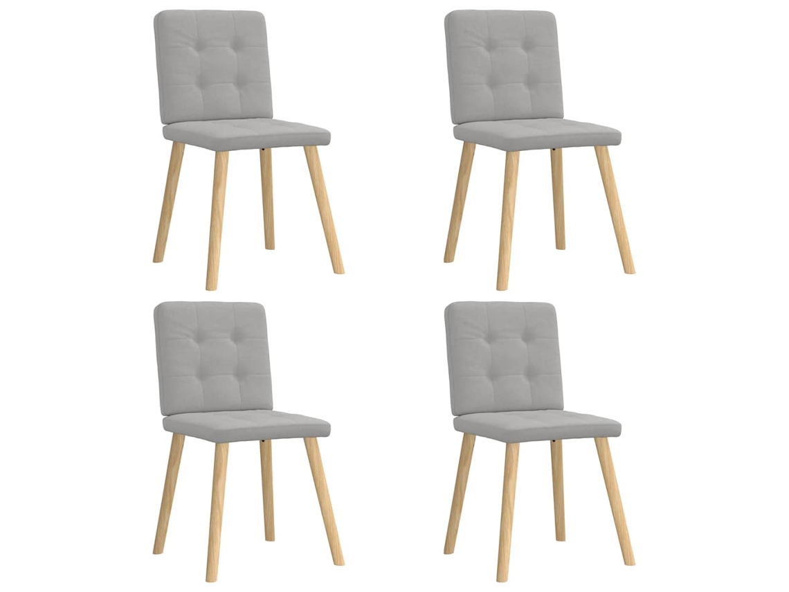 Dining Chair, Dining Chairs Vidaxl Cinzeto Tecido (n/a)