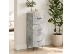 Vidaxl Gabinete De Gavetas Cinzento Cimento 33 X 34,5 X 89,5 Cm