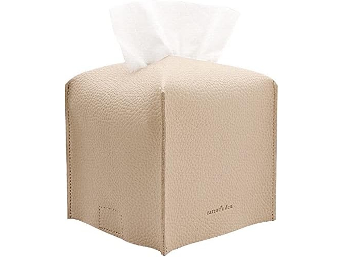 Capa Para Caixa De Lenços, Quadrada, Com Alça Inferior, Da Carrots Den Organizador Decorativo De Couro Sintético Para Mesa, Banheiro, Carro, Aquaforge