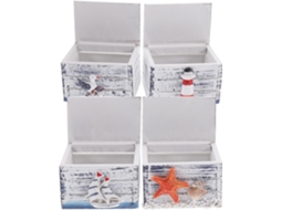 Conjunto 4 Peças Porta Joias Estilo Delicado Compacto Fácil Guardar Ideal Escritório Quarto Charmoso Design GOKOCO