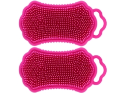 Conjunto De 2 Escovas Silicone Para Banho Beaupretty Escova Corporal Esfoliante Massagem, Escova Ergonômica Para Limpeza