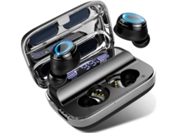 Auriculares Bluetooth True Wireless ENKERS Sem Fio 140 Horas de Reprodução Redução de Ruído Cvc8.0 Microfone Embutido Ip7 À Prova D'Água Pa