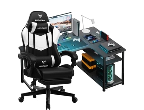 Conjunto De Cadeira Gamer Mesa Gamer Em Forma De L, Mesa Gamer E Cadeira Para Computador Gtplayercomhoma