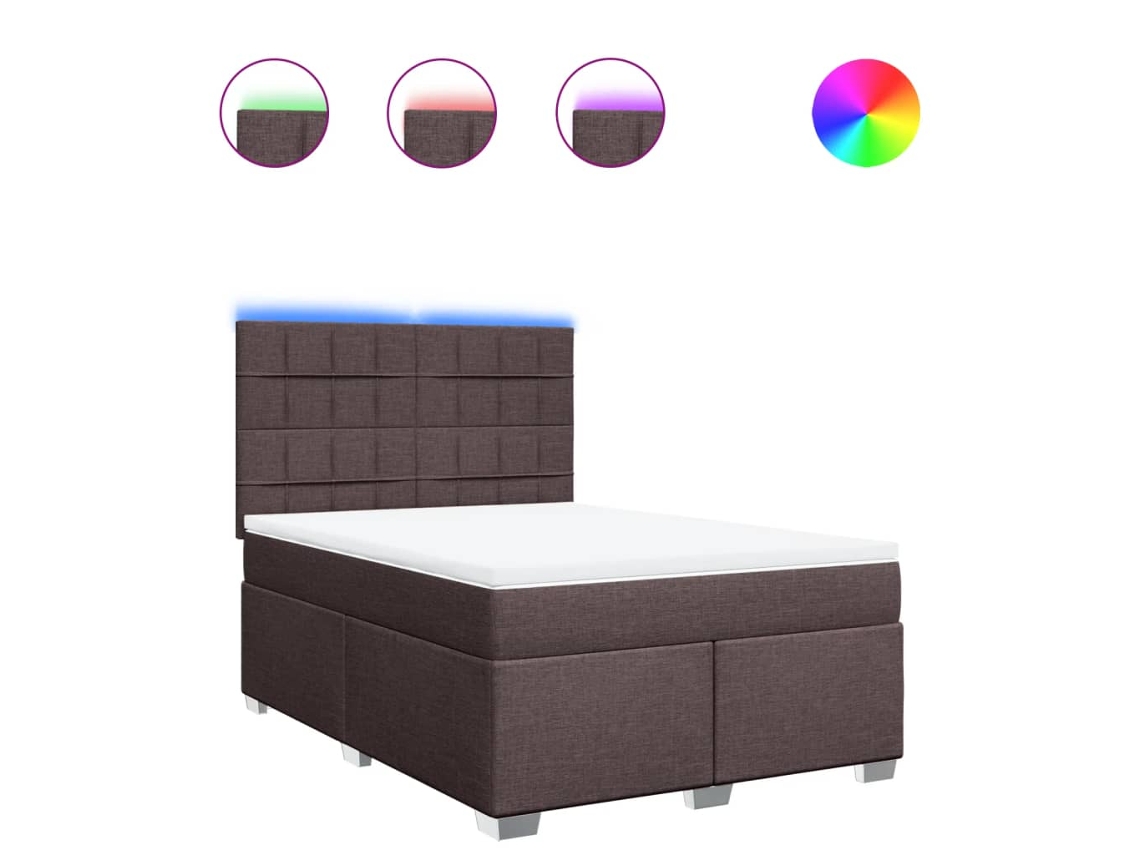 Box Spring Bed, Box Spring Beds Vidaxl Marrom Tecido (140 X 200 Cm)
