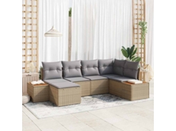 Vidaxl Conjunto De Sofá De Jardim 7 Unid. 6-número De Lugares