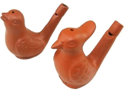 Apito De Água De Cerâmica Novidade Water Bird Warbler Para Crianças (2 Unidades, Marrom)