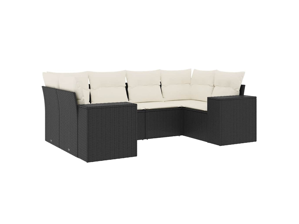 Garden Sofa Set, Garden Sofa Sets Vidaxl Preto Rattan / Vime (n/a)
